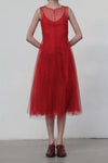 marc le bihan sleeveless gauze skirt red 2163 H17